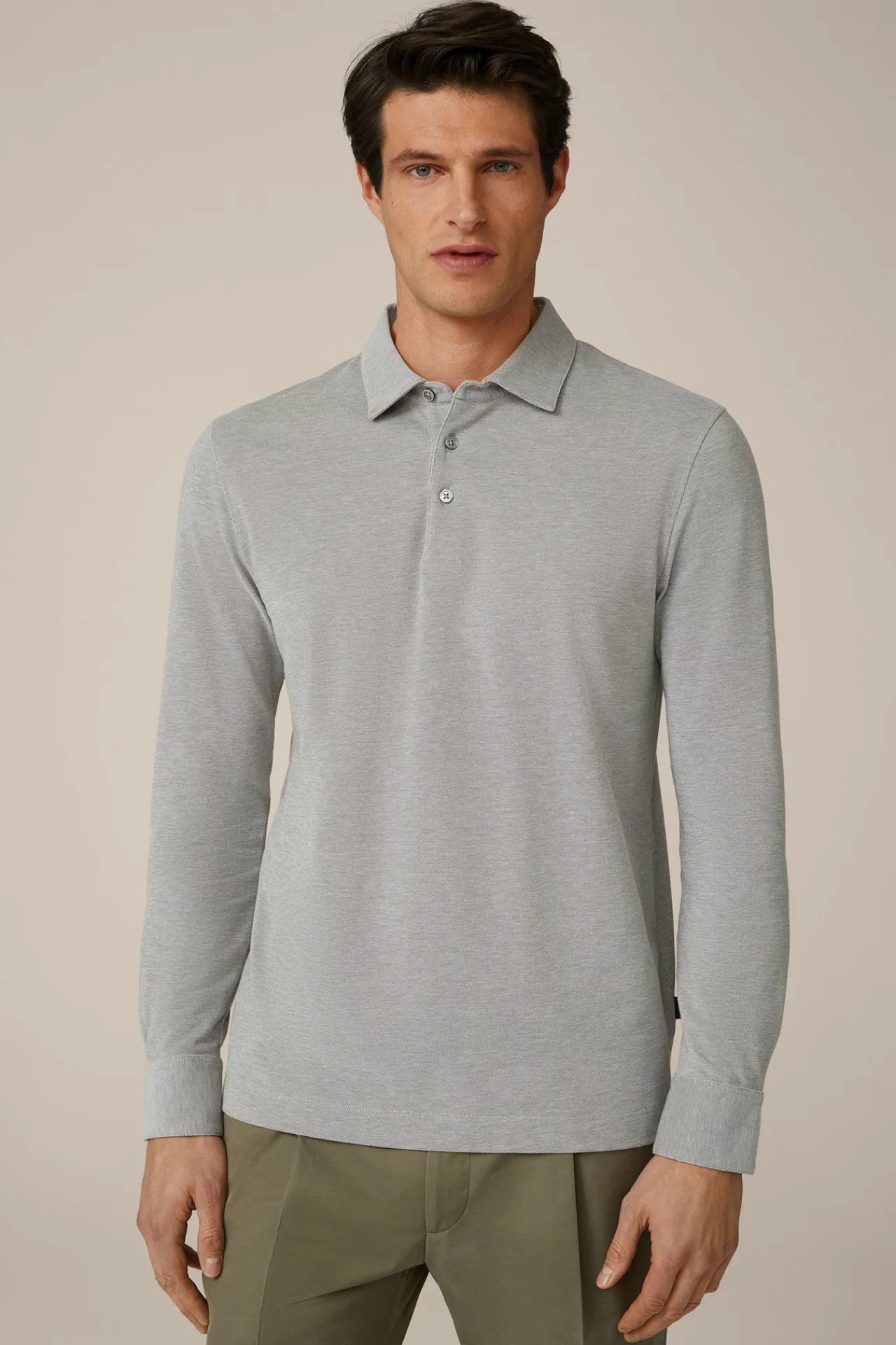 Baumwoll-Langarmshirt Patrizio In Meliert*Windsor New