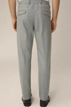 Cashmere-Baukasten-Hose Floro Mit Bundfalte In Grau Meliert*Windsor Outlet