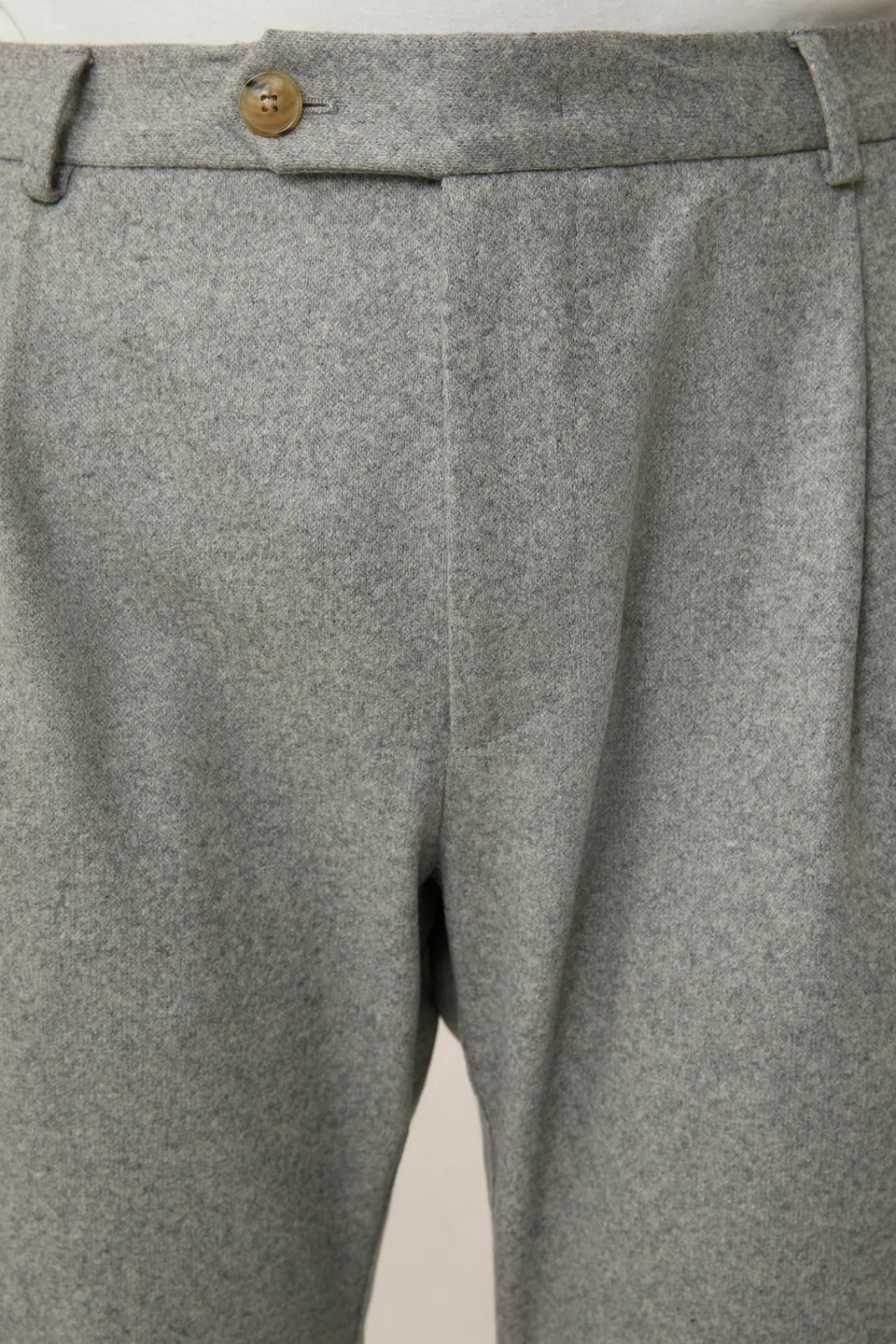 Cashmere-Baukasten-Hose Floro Mit Bundfalte In Grau Meliert*Windsor Outlet