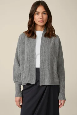 Cashmere-Cardigan In Grau Melange*Windsor Discount