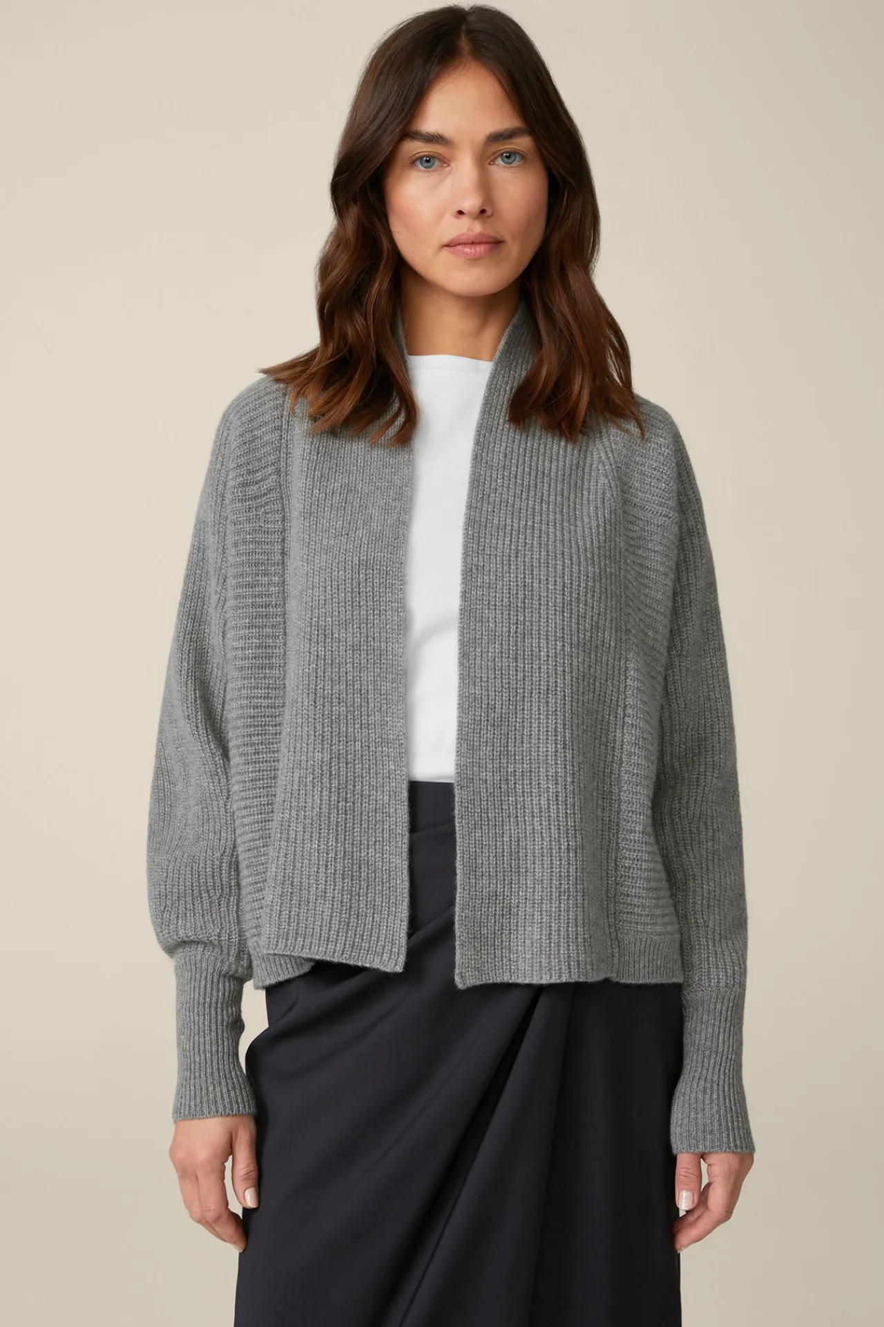Cashmere-Cardigan In Grau Melange*Windsor Discount