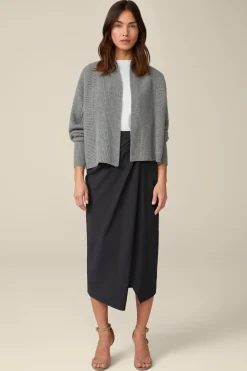 Cashmere-Cardigan In Grau Melange*Windsor Discount