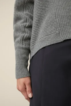 Cashmere-Cardigan In Grau Melange*Windsor Discount