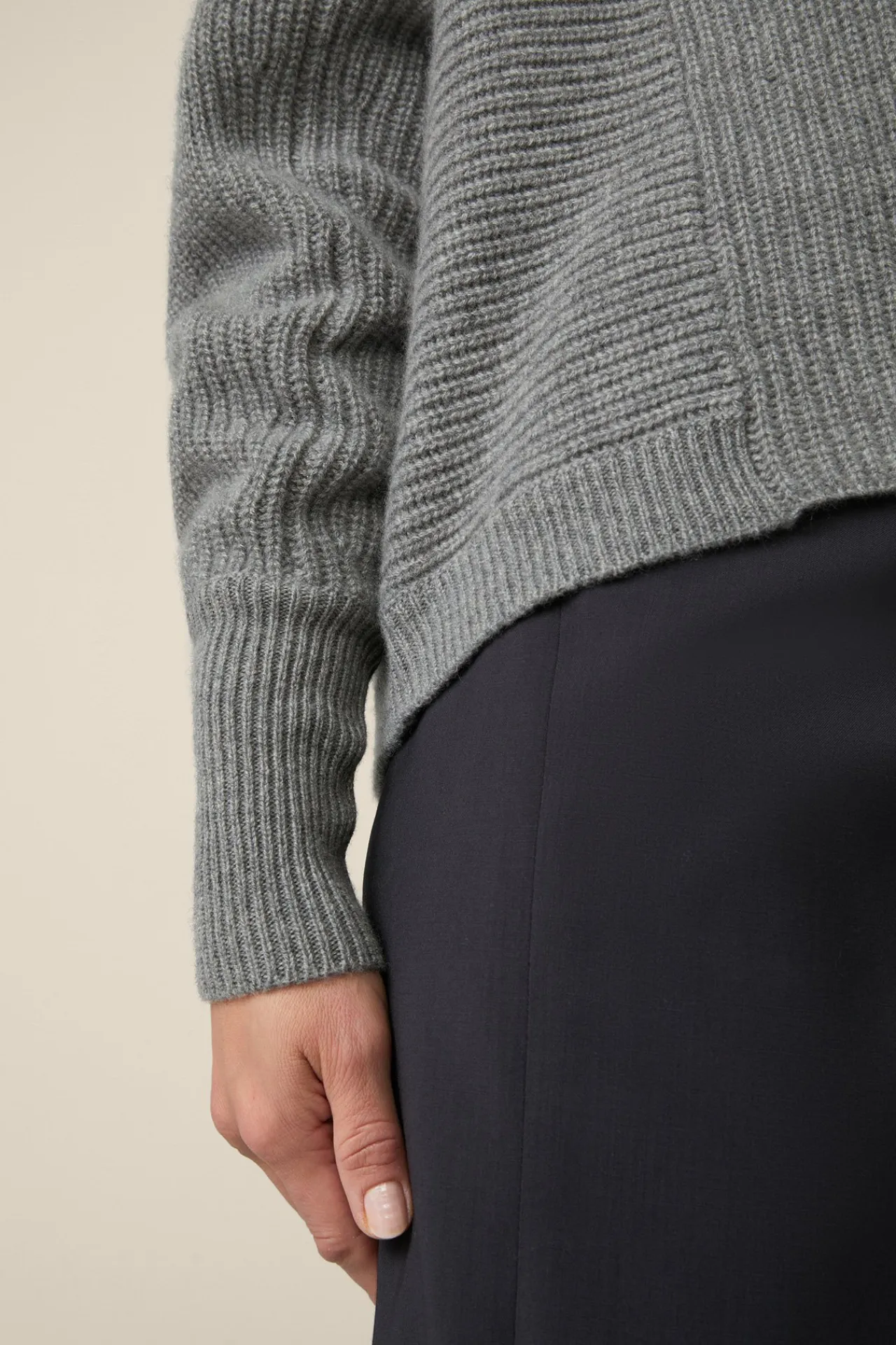 Cashmere-Cardigan In Grau Melange*Windsor Discount
