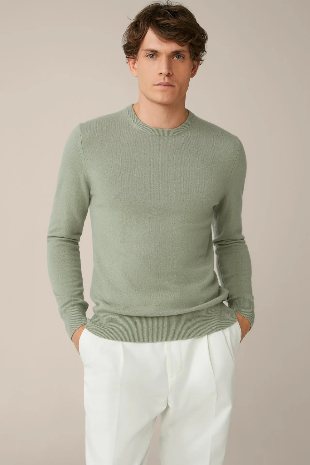Cashmere-Rundhals-Pullover Cashmono In*Windsor Hot