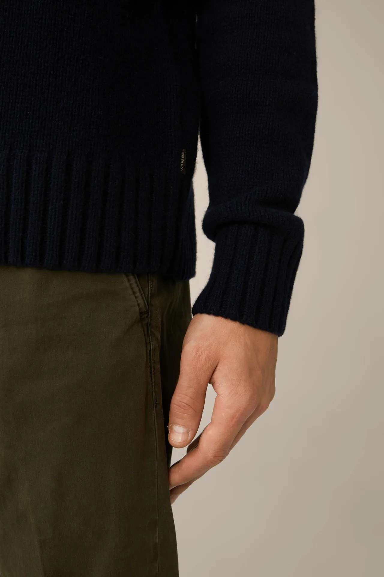 Cashmere-Strick-Rundhals-Pullover Ecosio In*Windsor Sale