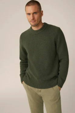Cashmere-Strick-Rundhals-Pullover Ecosio In Olive*Windsor Online