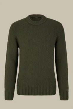 Cashmere-Strick-Rundhals-Pullover Ecosio In Olive*Windsor Online