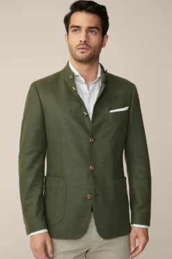 Cashmere-Trachten-Janker Sendling In Oliv Meliert*Windsor Fashion