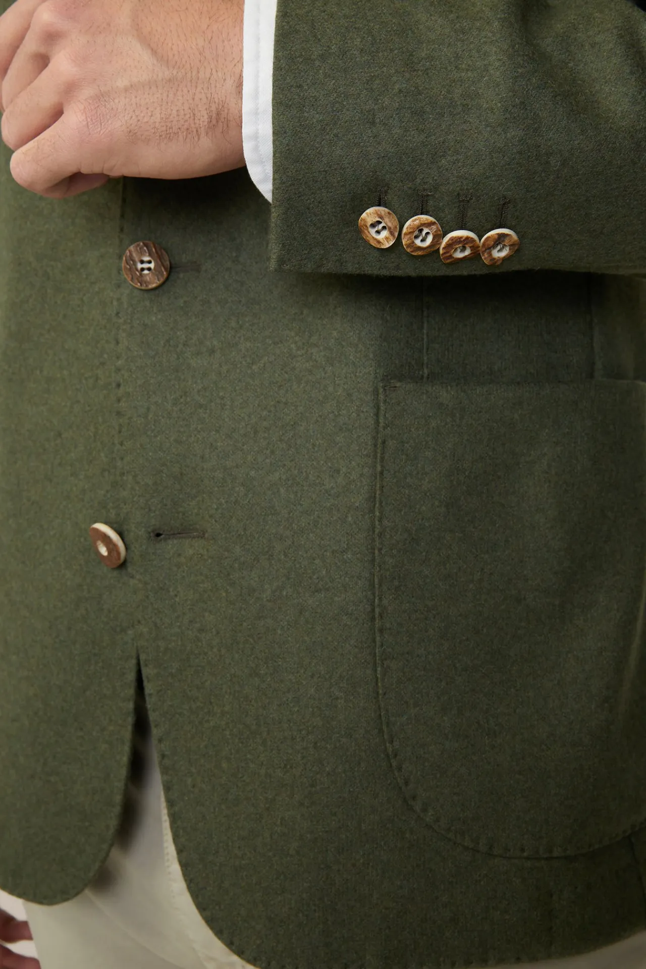 Cashmere-Trachten-Janker Sendling In Oliv Meliert*Windsor Fashion