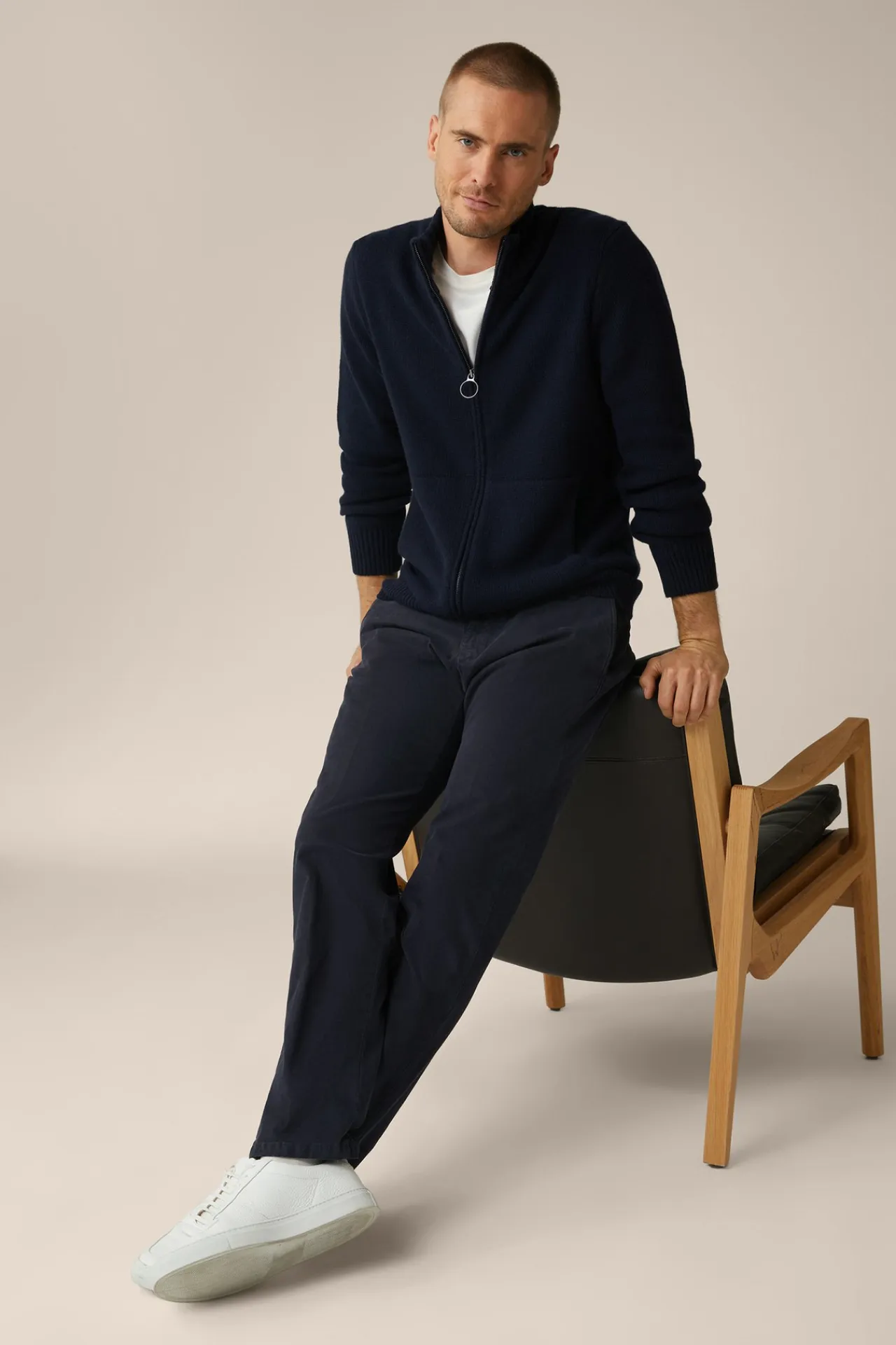 Cashmere-Zip-Strick-Jacke Ecosio Mit Stehkragen In*Windsor Outlet