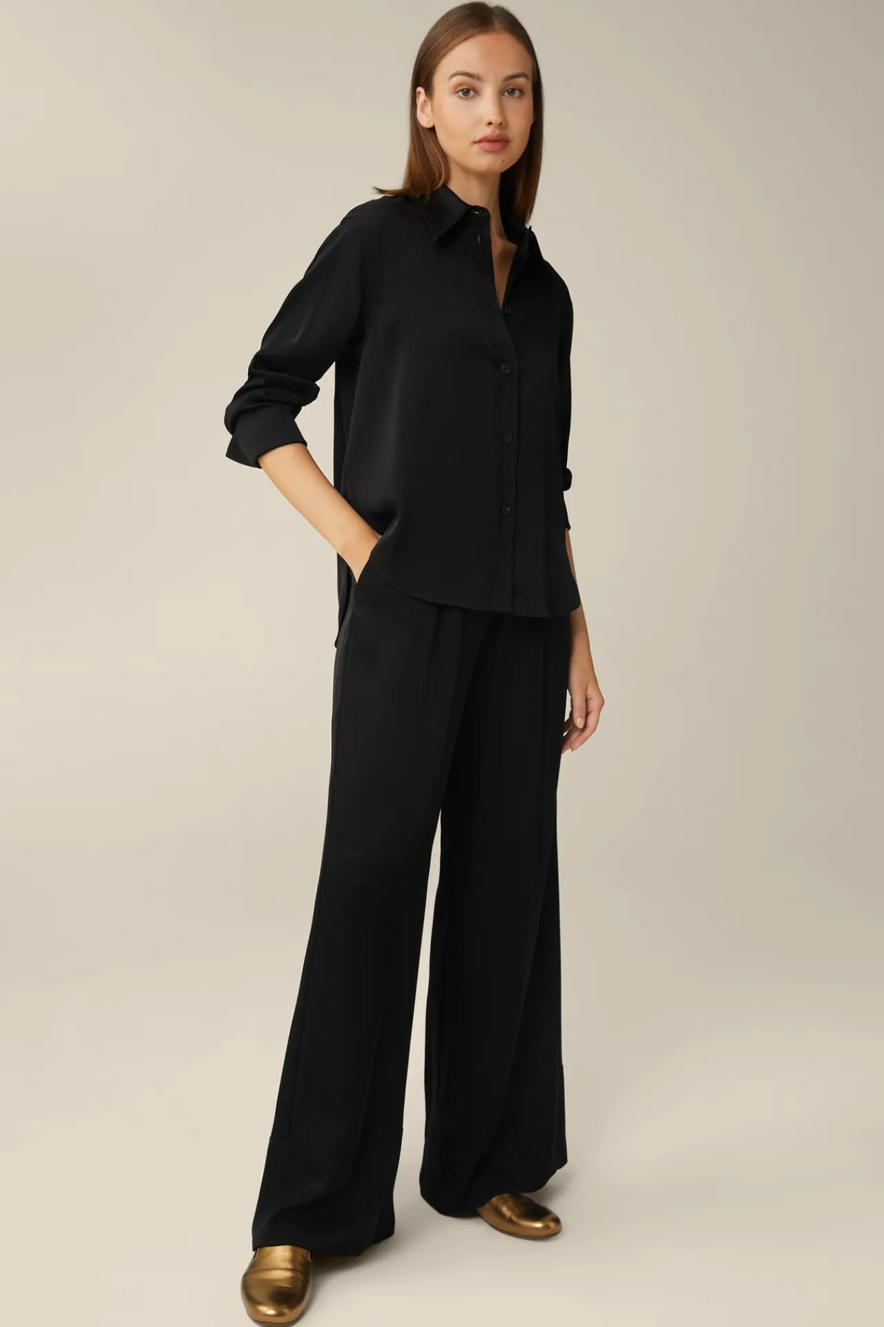 Crepe-Hemdbluse In*Windsor Hot