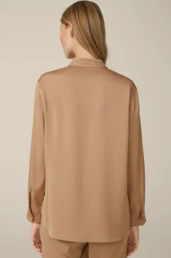 Crepe-Hemdbluse Mit Stehkragen In*Windsor Outlet