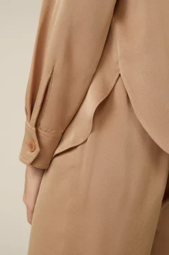 Crepe-Hemdbluse Mit Stehkragen In*Windsor Outlet