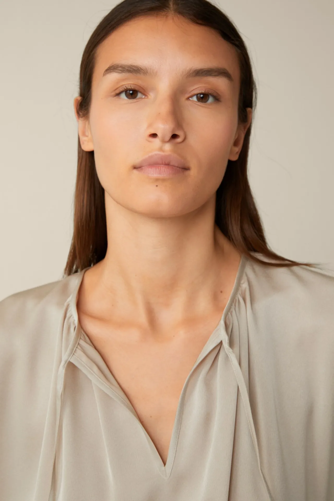 Crepe-Kurzarm-Bluse In*Windsor Fashion