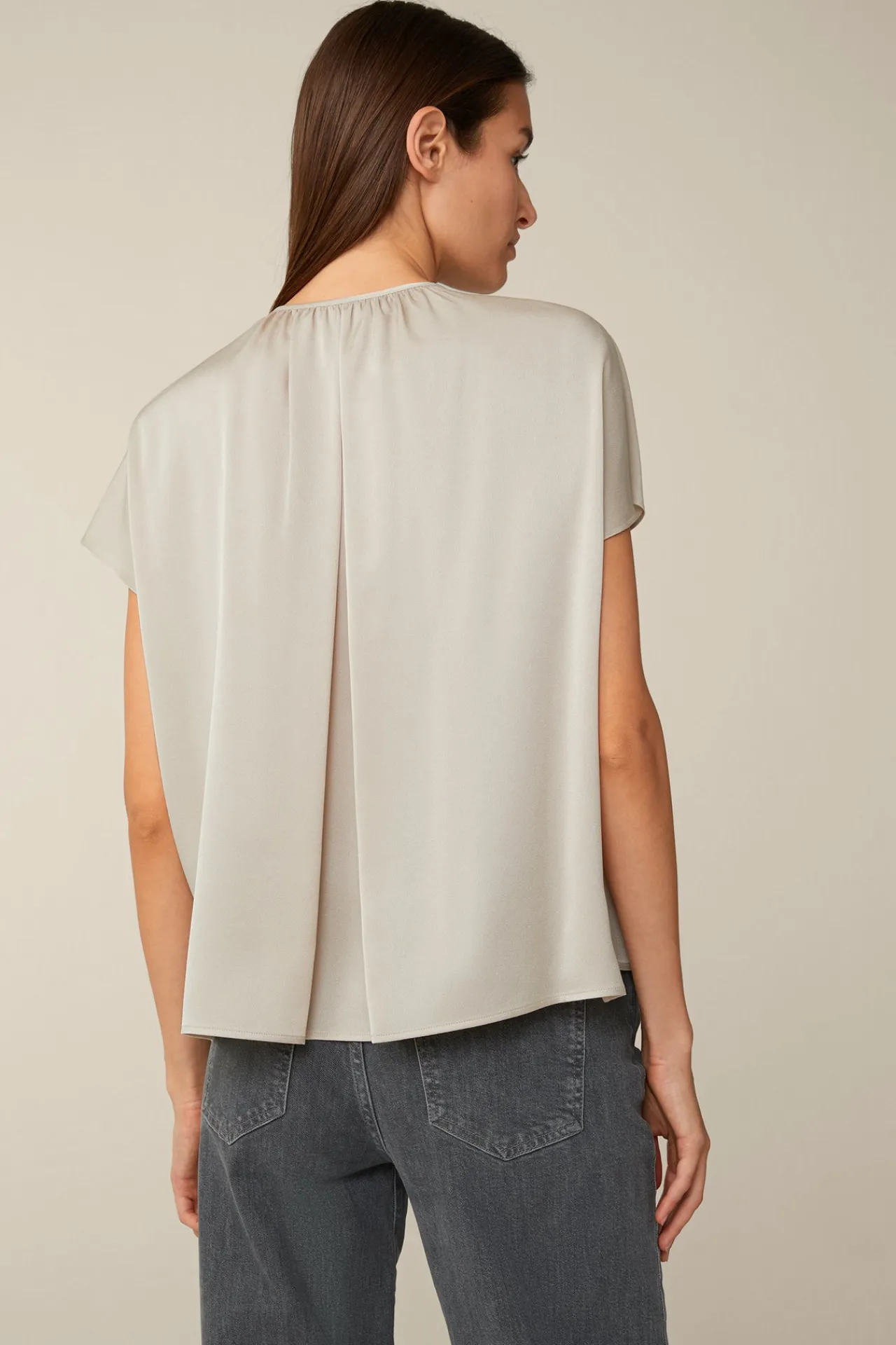 Crepe-Kurzarm-Bluse In*Windsor Fashion