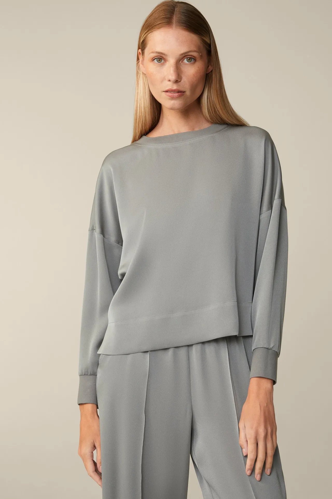 Crepe-Langarm-Bluse In*Windsor Sale