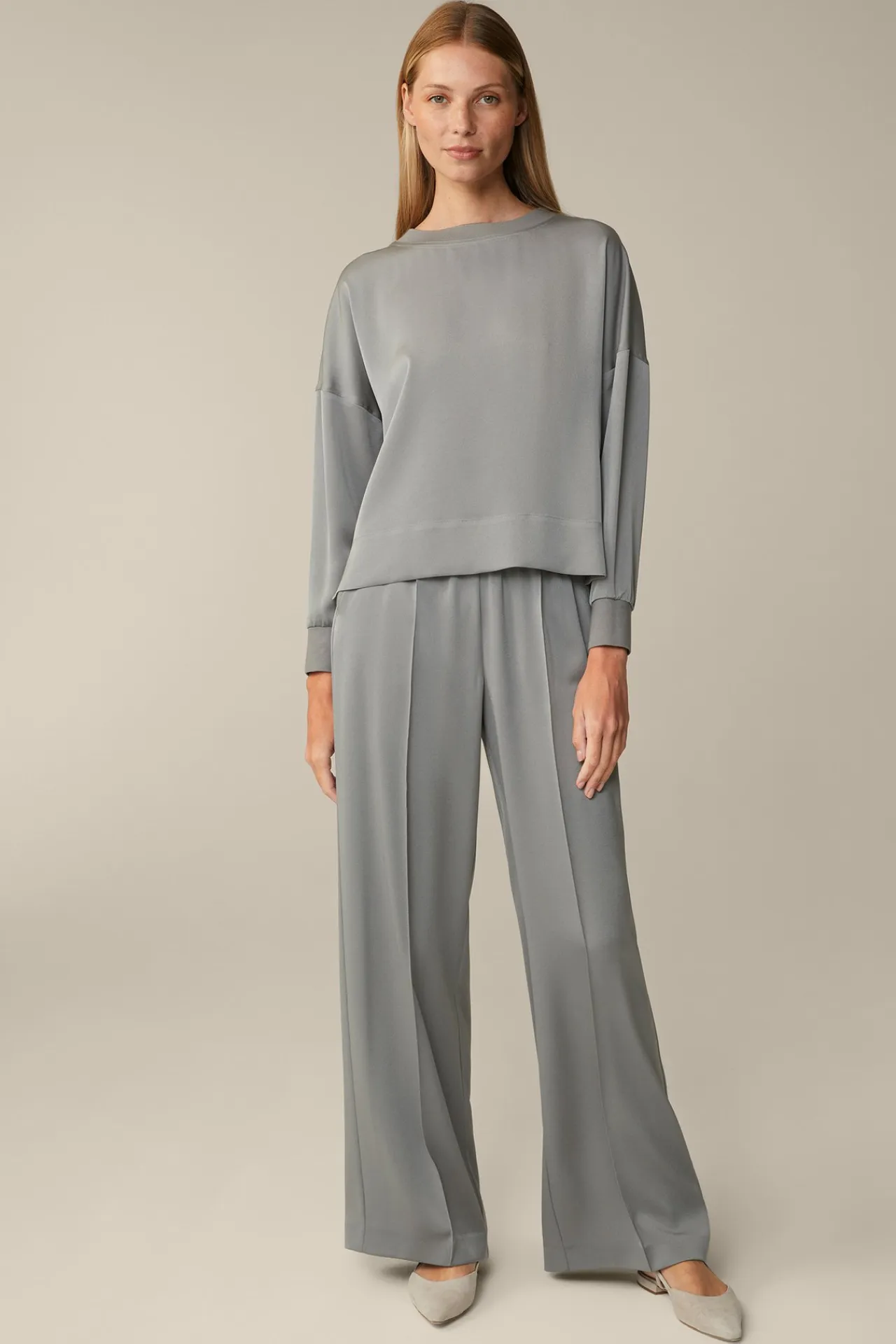Crepe-Langarm-Bluse In*Windsor Sale