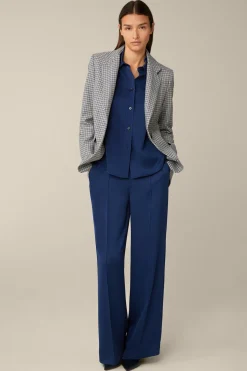 Crepe-Langarm-Hemd-Bluse In*Windsor Fashion