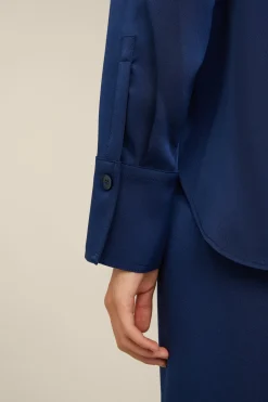 Crepe-Langarm-Hemd-Bluse In*Windsor Fashion