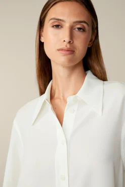 Crepe-Langarm-Hemd-Bluse In*Windsor New