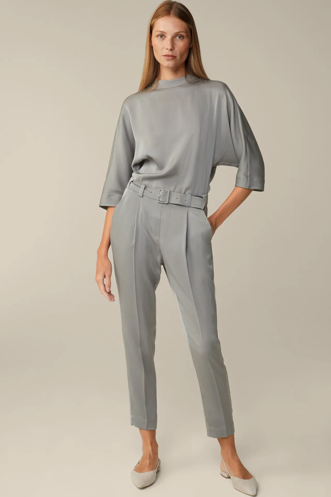 Crepe-Overall Mit Bundfalte In*Windsor Hot