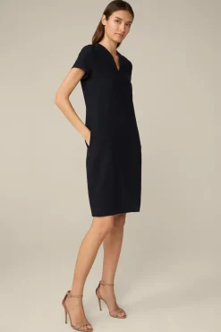 Crepe-Shift-Kurzarm-Kleid In*Windsor New