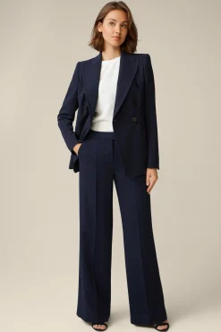 Double-Wollcrepe-Doppelreiher-Blazer In*Windsor Clearance