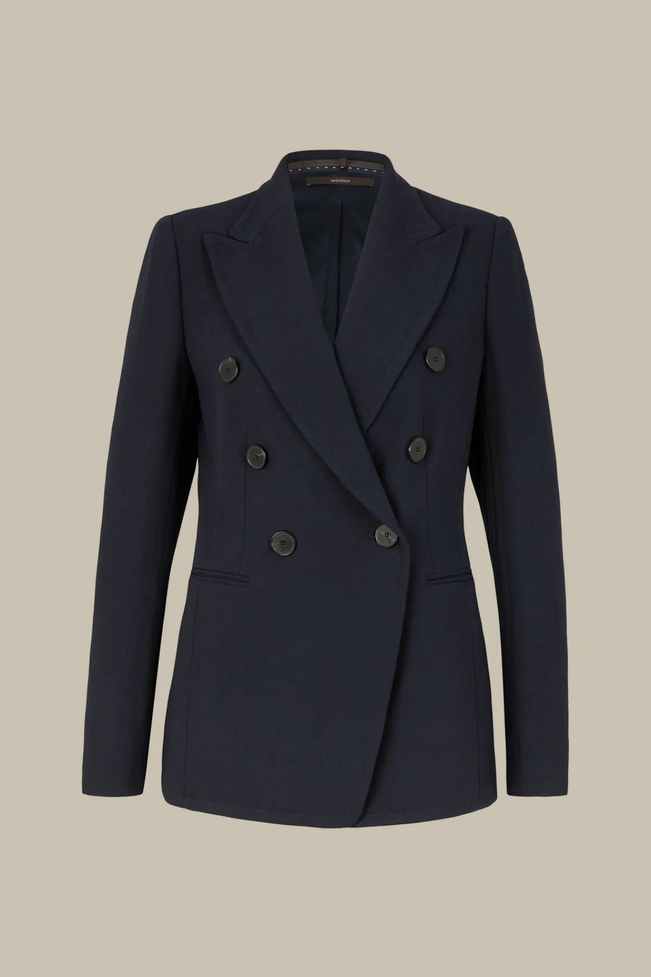 Double-Wollcrepe-Doppelreiher-Blazer In*Windsor Clearance