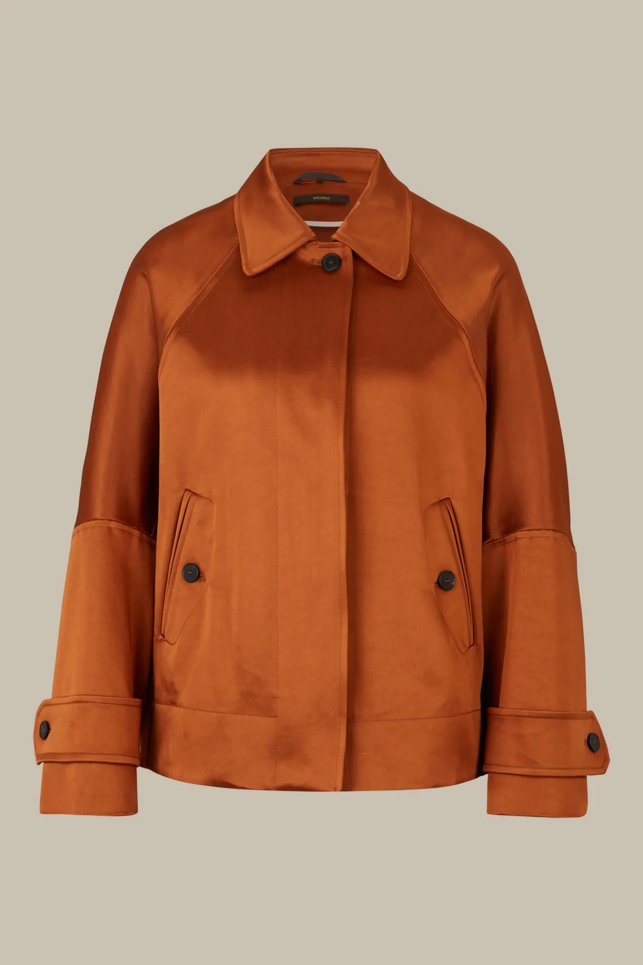 Duchesse-Satin-Cape-Jacke In Kupfer*Windsor Clearance