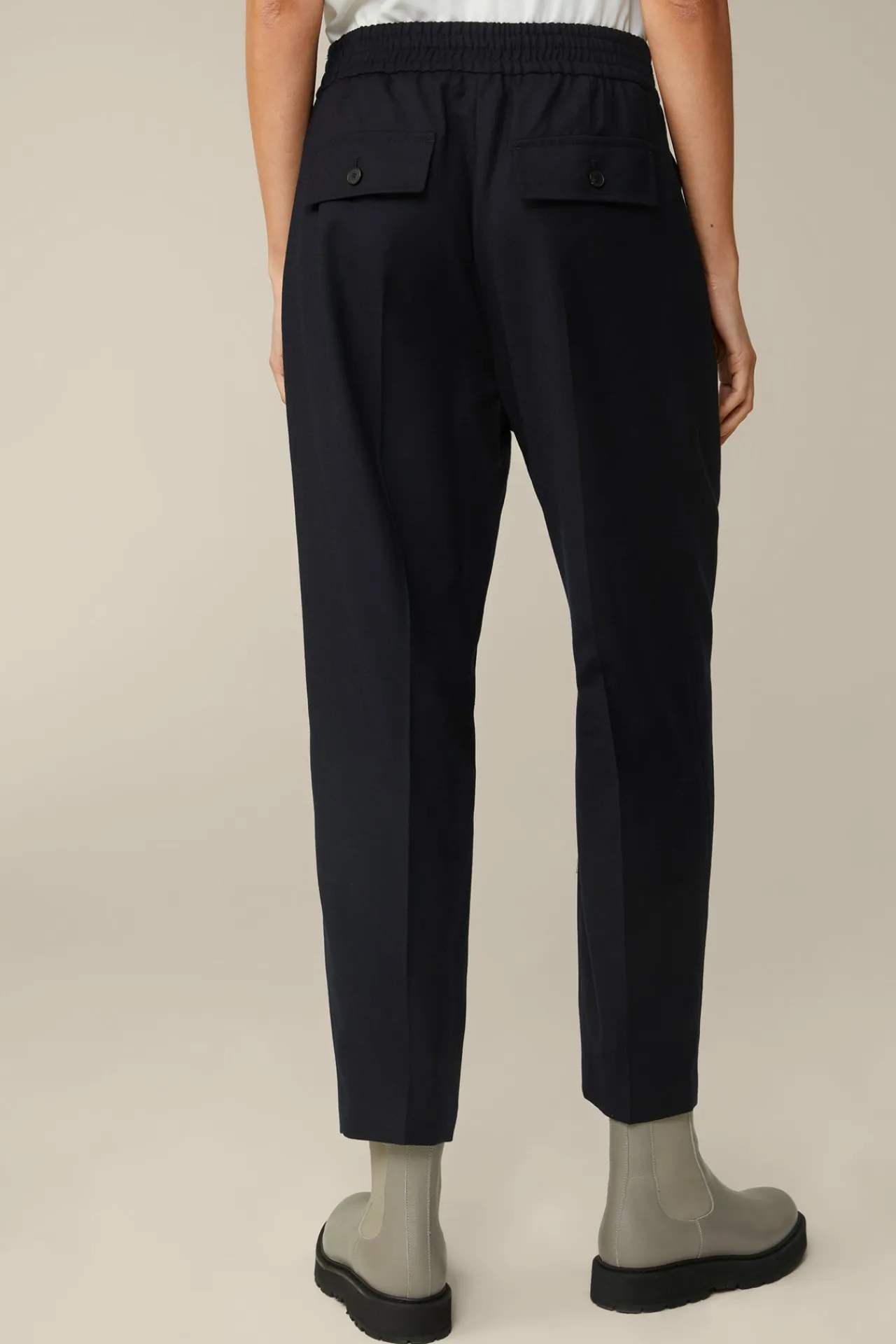 Flanell-Bundfalten-Hose, Verkurzt, In*Windsor Online