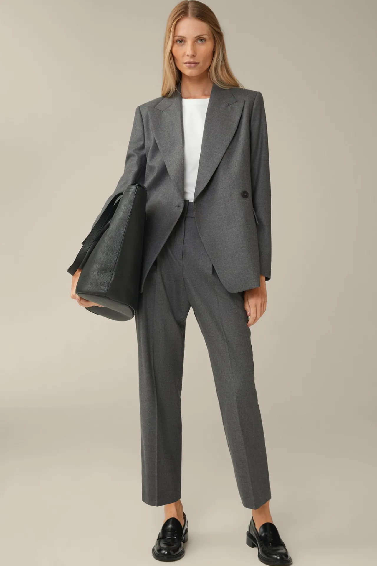 Flanell-Bundfalten-Hose, Verkurzt, In*Windsor Outlet
