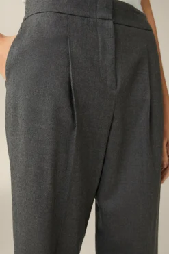 Flanell-Bundfalten-Hose, Verkurzt, In*Windsor Outlet