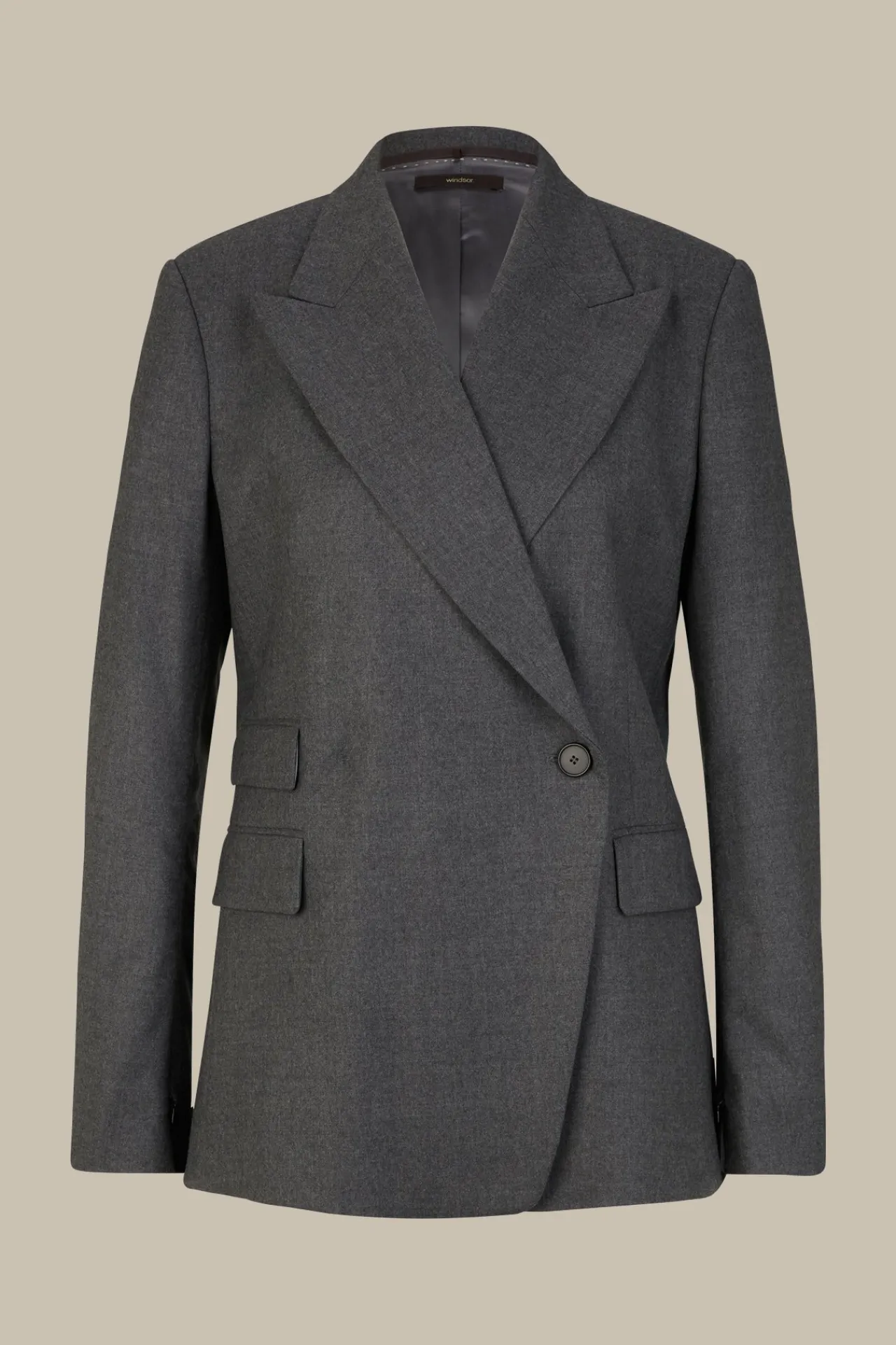 Flanell-Doppelreiher-Blazer In*Windsor Hot