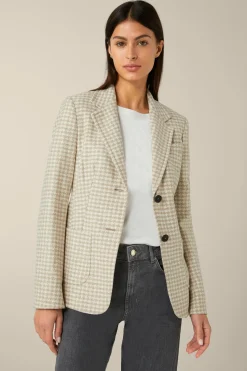Jersey-Blazer In Beige-Ecru Gemustert*Windsor Online