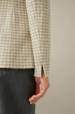 Jersey-Blazer In Beige-Ecru Gemustert*Windsor Online