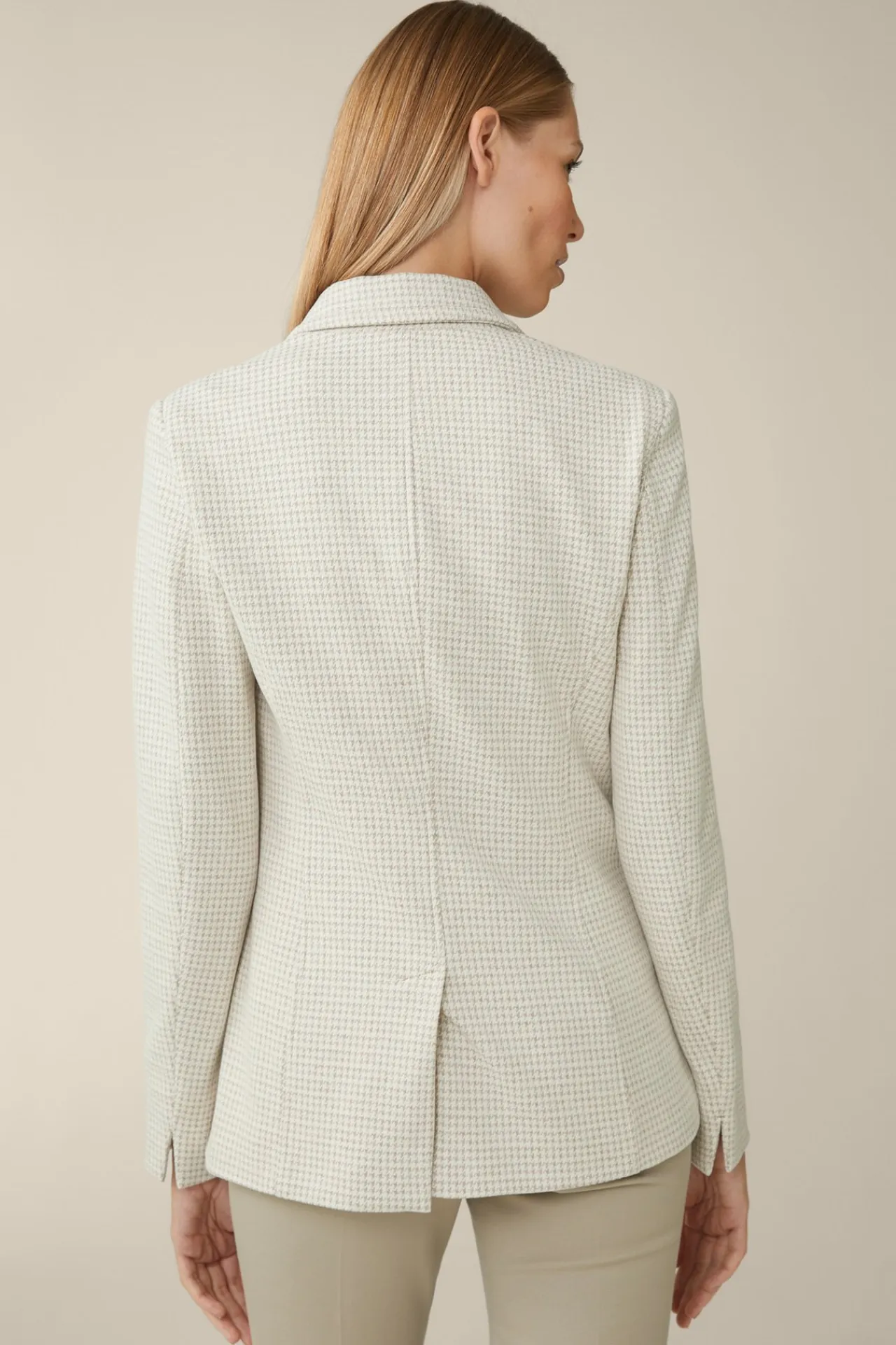 Jersey-Blazer In Beige-Ecru Gemustert*Windsor Best