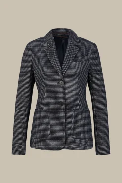 Jersey-Blazer In Navy-Beige Gemustert*Windsor Hot
