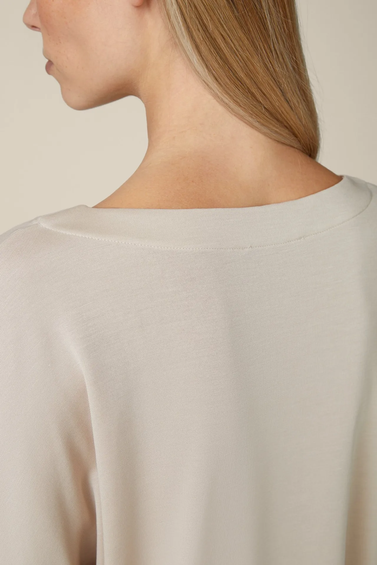Jersey-Langarm-Shirt Aus Tencel In Hell*Windsor Hot