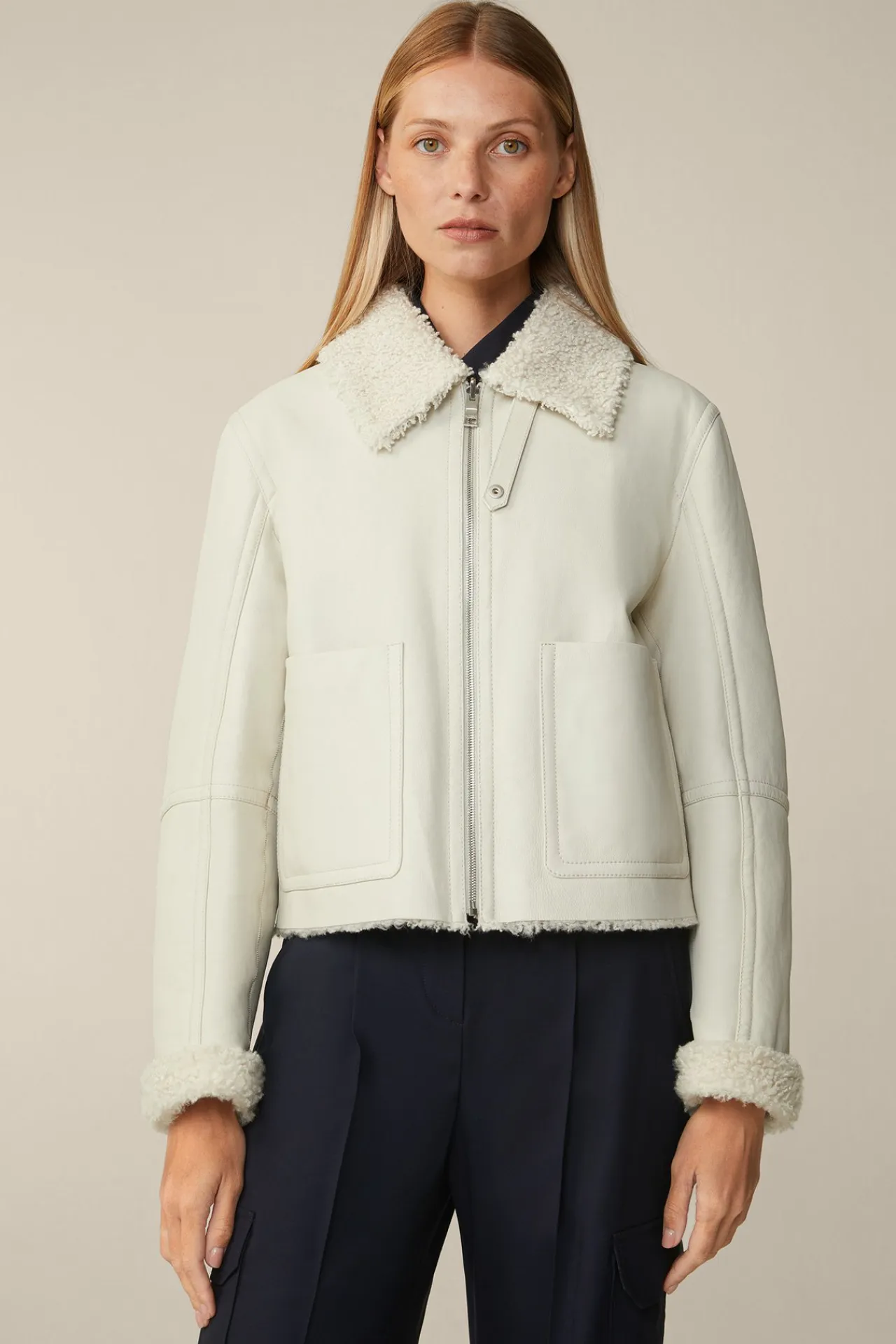 Lammfell-Wende-Biker-Jacke In*Windsor Online