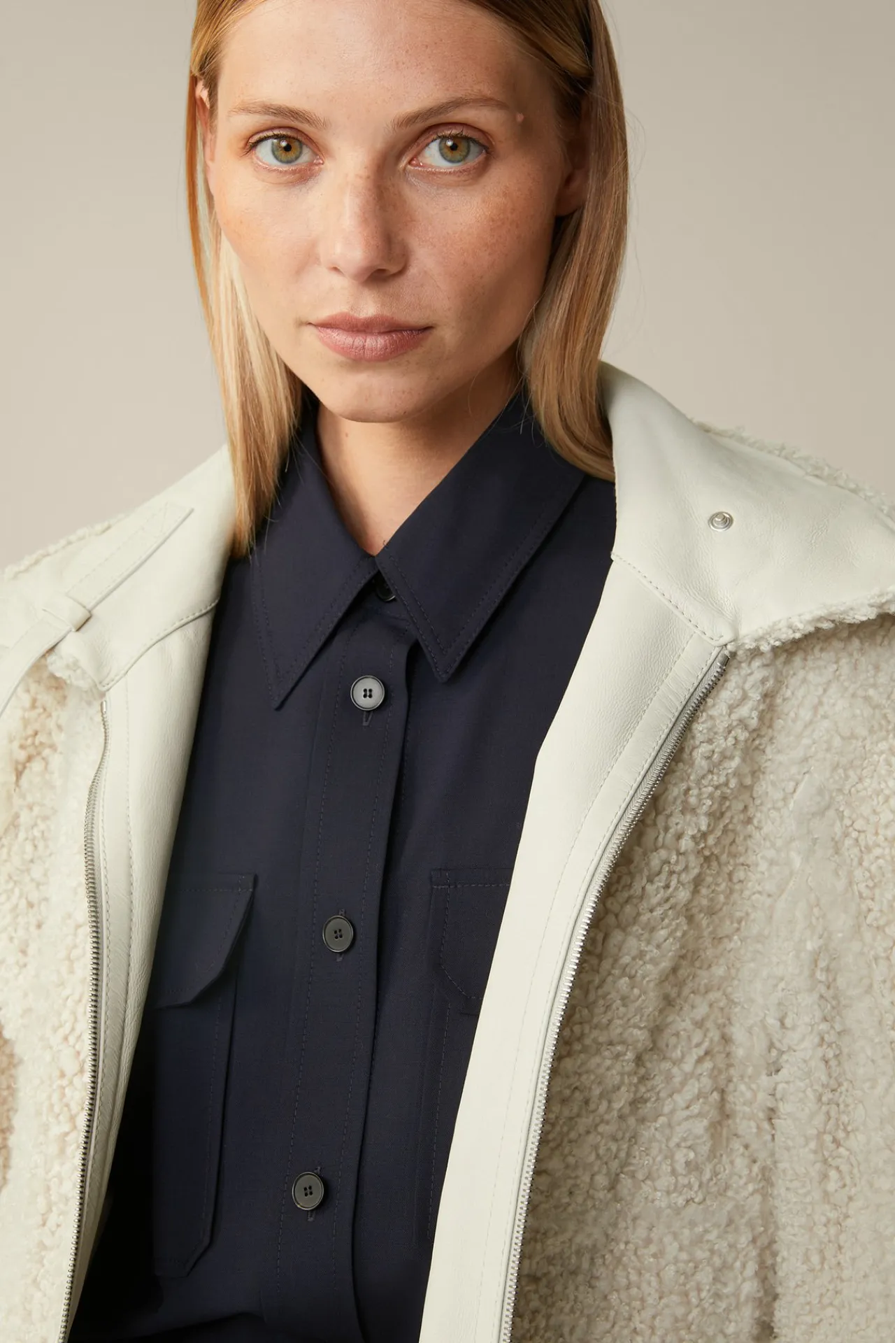 Lammfell-Wende-Biker-Jacke In*Windsor Online