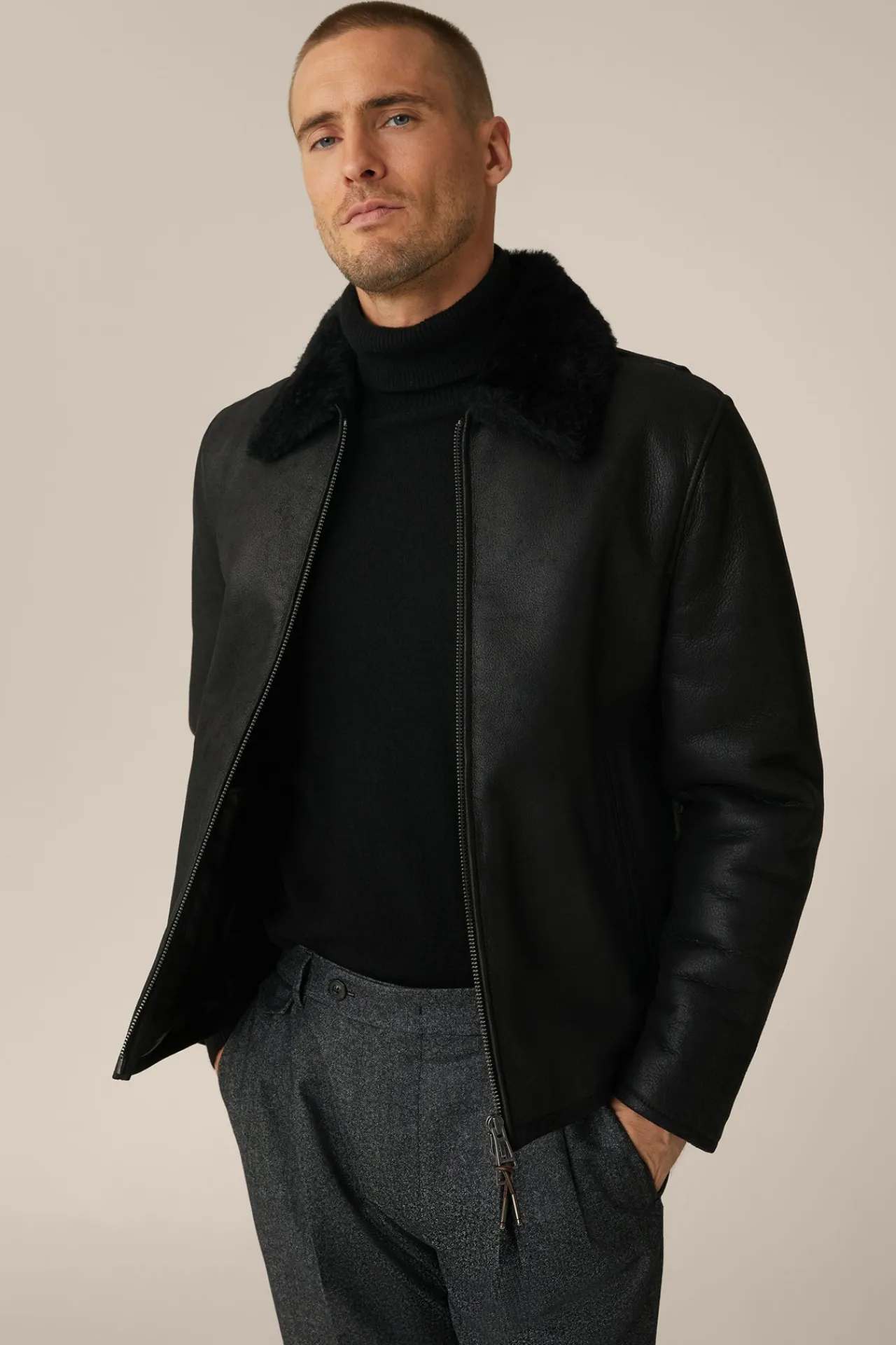 Lamm-Leder-Jacke Mezzano Mit Hemdkragen In*Windsor Best