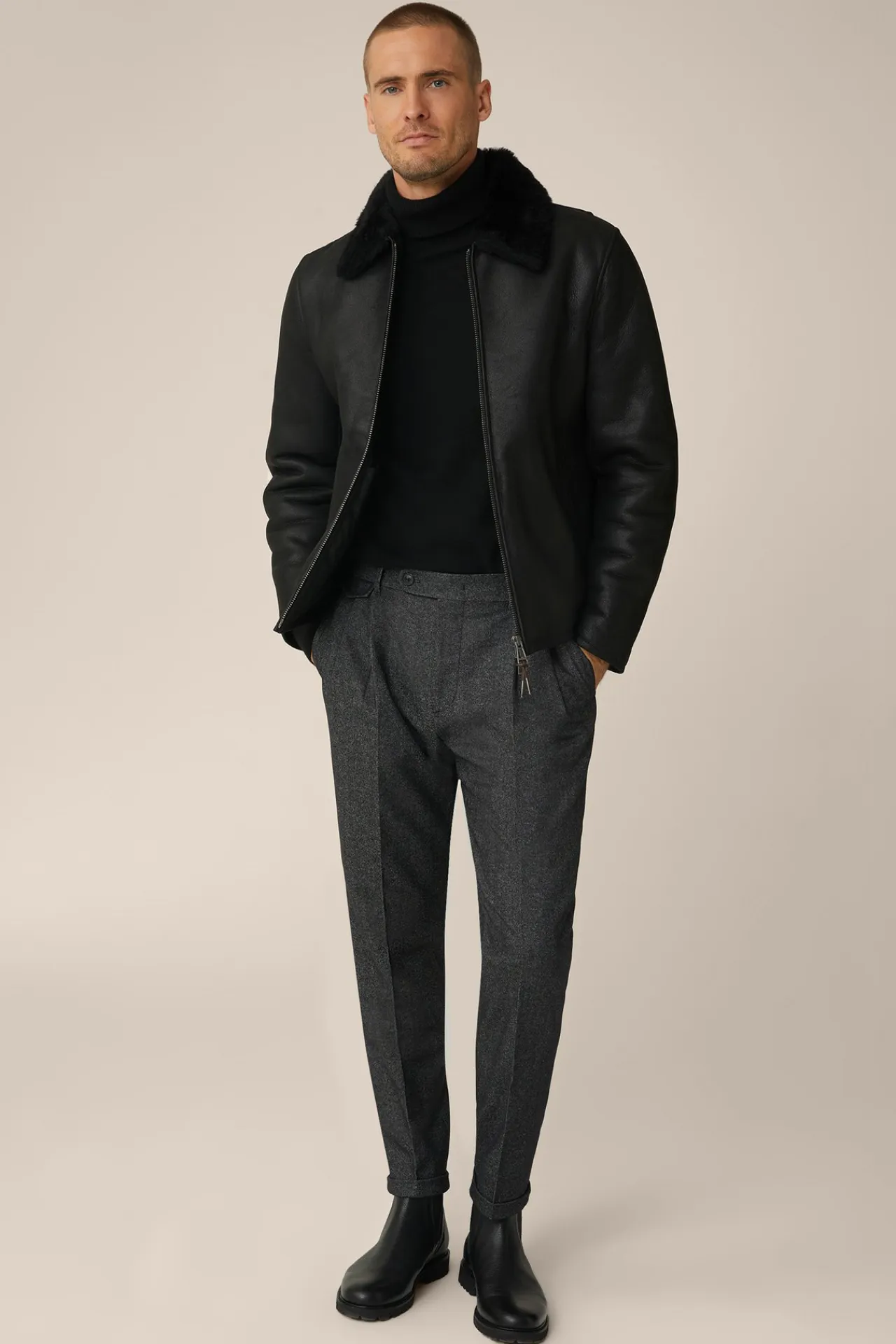 Lamm-Leder-Jacke Mezzano Mit Hemdkragen In*Windsor Best