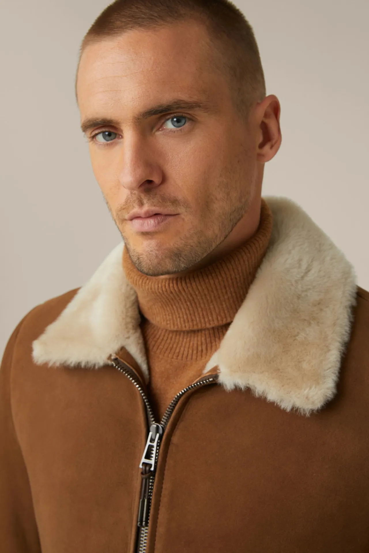 Lamm-Velours-Lederjacke Rapallo Mit Hemdkragen In*Windsor Best