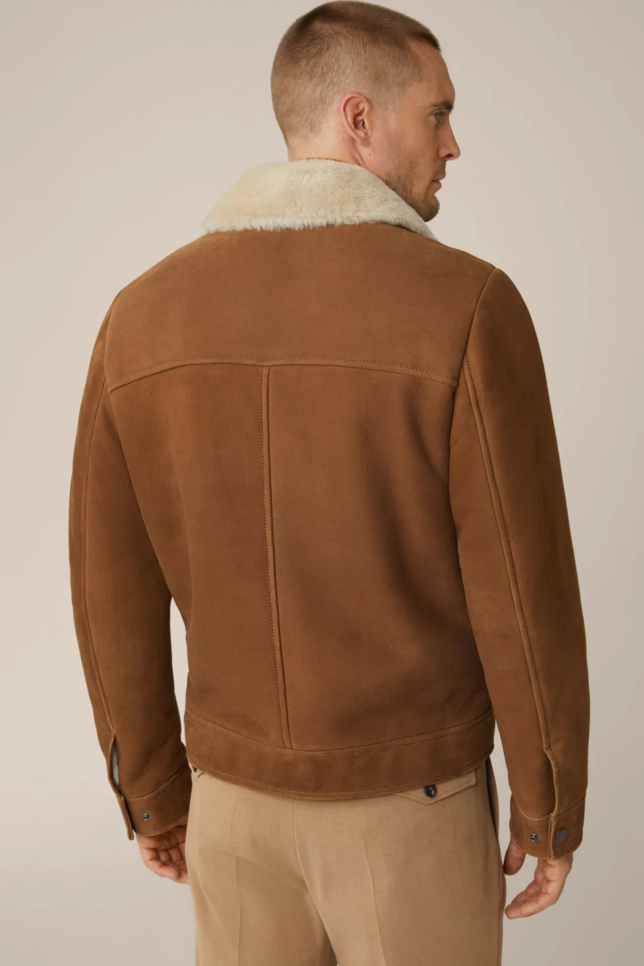 Lamm-Velours-Lederjacke Rapallo Mit Hemdkragen In*Windsor Best