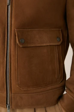 Lamm-Velours-Lederjacke Rapallo Mit Hemdkragen In*Windsor Best