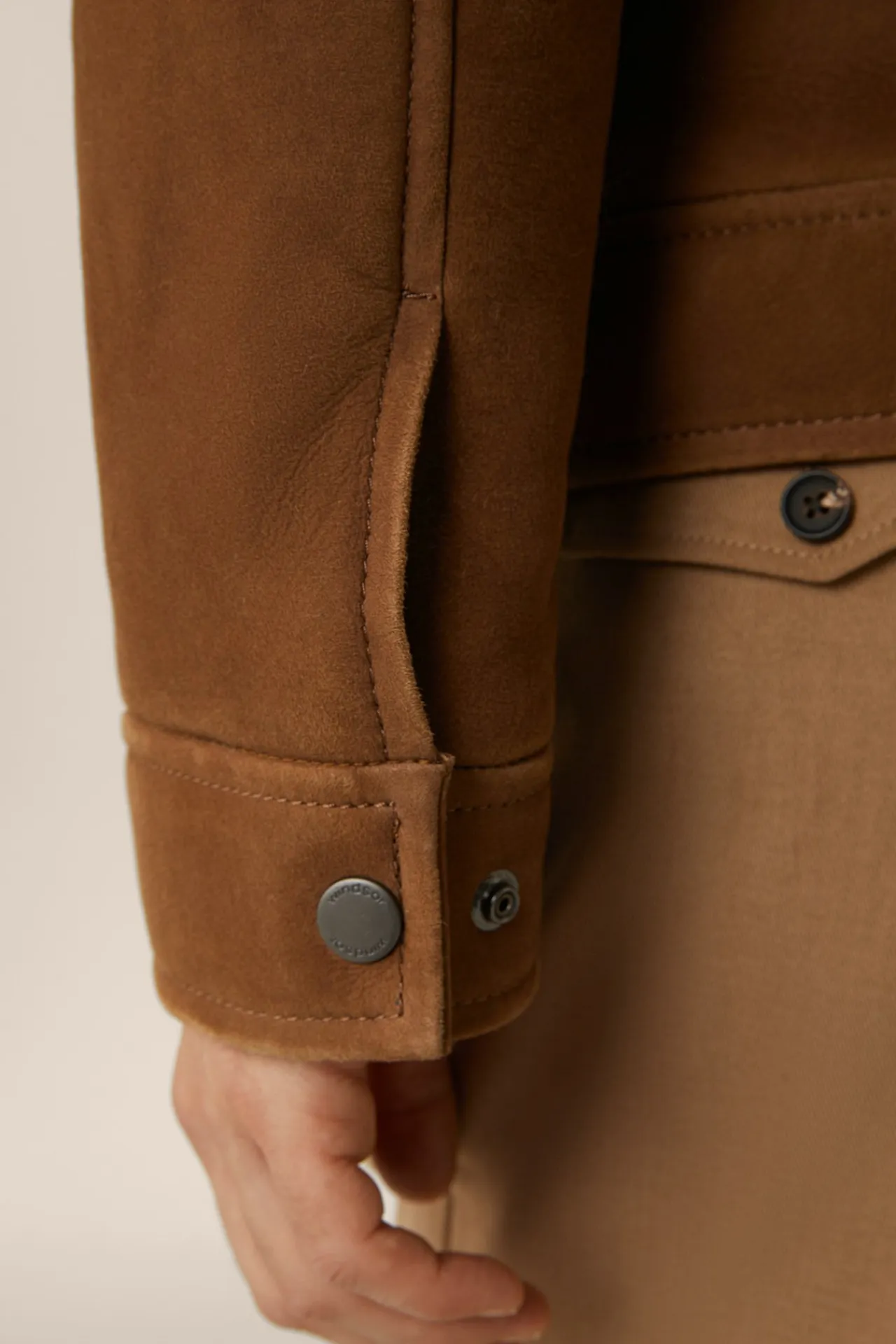 Lamm-Velours-Lederjacke Rapallo Mit Hemdkragen In*Windsor Best