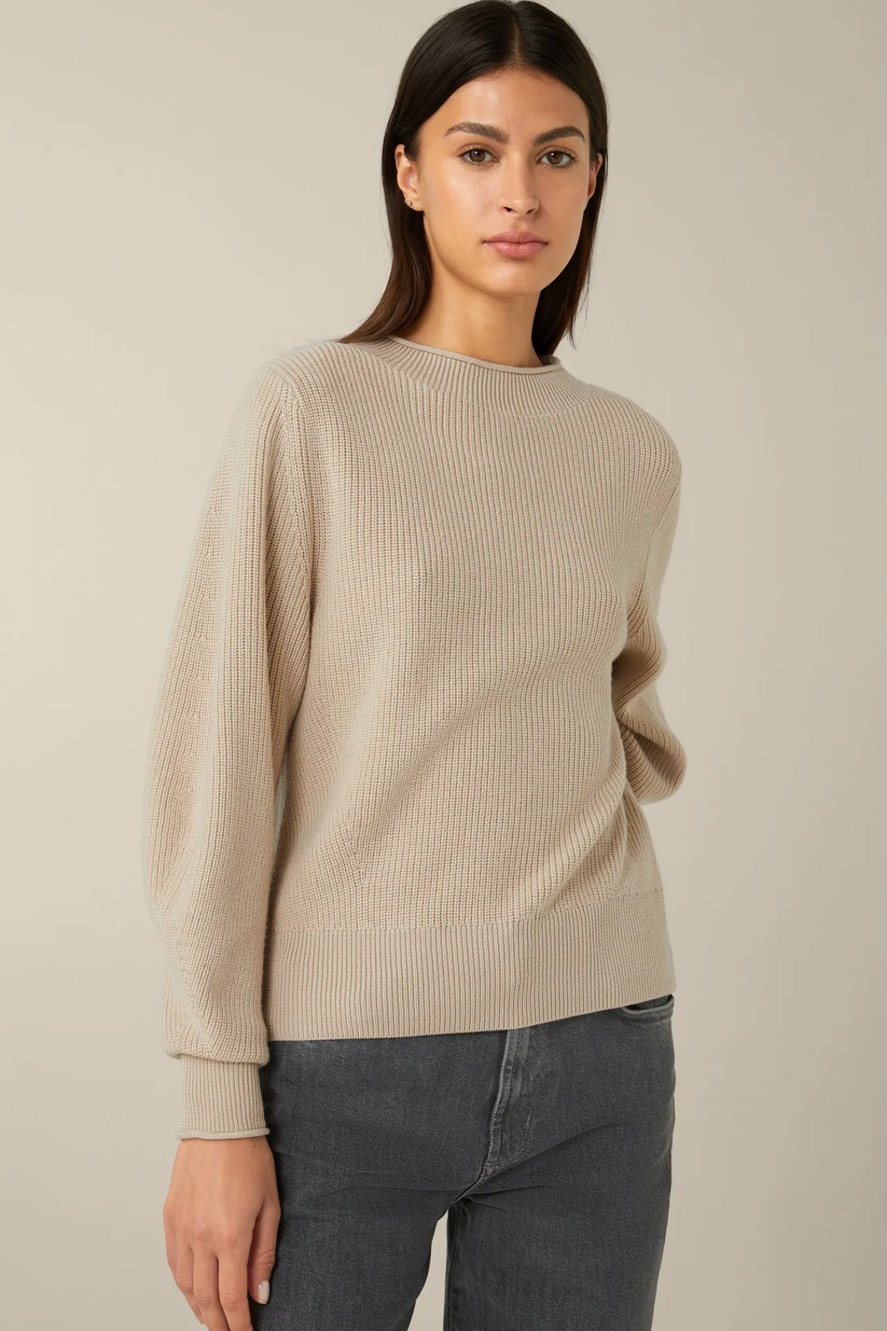 Merino-Strick-Pullover Mit Stehkragen In*Windsor Online