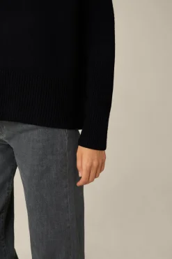 Merino-Strick-Pullover Mit V-Ausschnitt In*Windsor Fashion