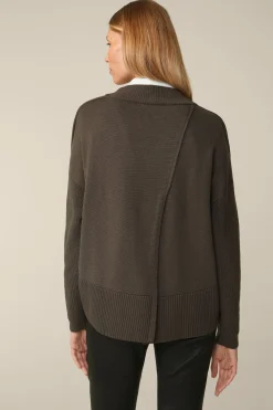 Merino-Strick-Pullover Mit V-Ausschnitt In*Windsor Hot